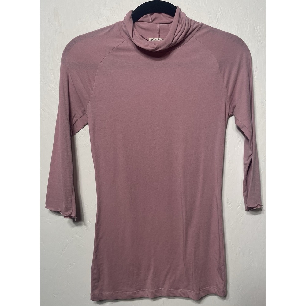 Free People Intimately Women's Mock Neck Shirt‎ Mauve Size Small